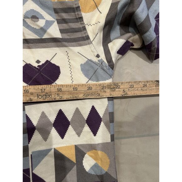 Kavu Men’s Medium Camp Collar Aztec Print Tencel Short Sleeve Button Up Shirt - Picture 6 of 7